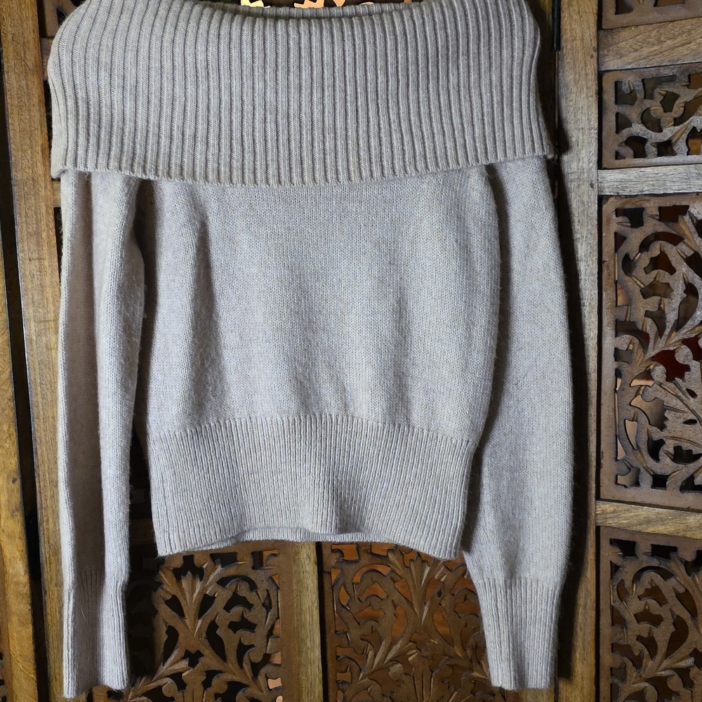 Jessica Simpson Cream Off-Shoulder Sweater
